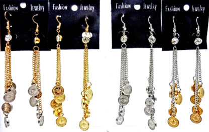 Aro Largo Cadena con Dijes y Strass - Imagen 3