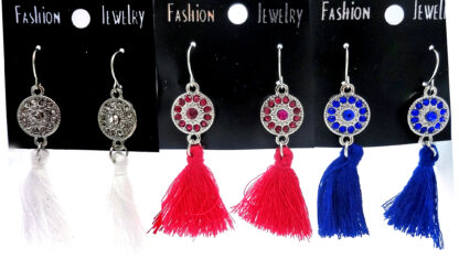 Aro Colgante con Strass y Flecos - Imagen 2