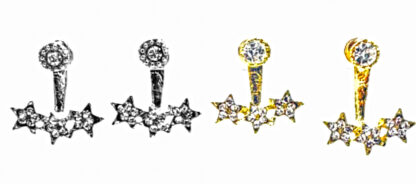 Aro Multi Estrellas con Strass - Imagen 3