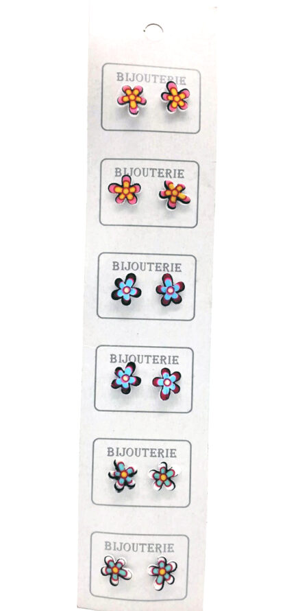 Aro Flor Multicolor - Cartón x 6 Pares