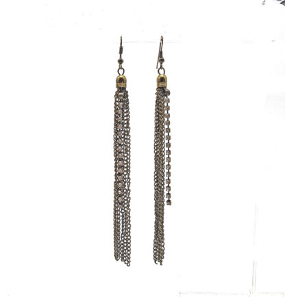 Aro Largo Cadenas y Strass - Imagen 3