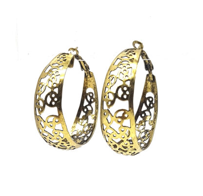 Aro Argolla Metal Labrada 4,5cm.