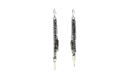 Aro Largo con Strass, Cadenas y Puntas - Imagen 2