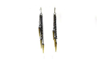 Aro Largo con Strass, Cadenas y Puntas - Imagen 3