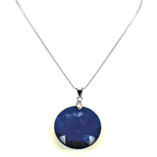 Cadena Víbora con Dije Piedra Redonda Facetada