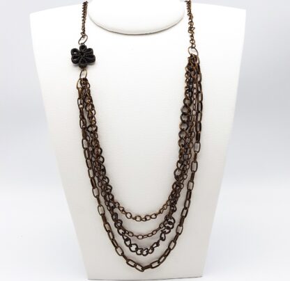 Collar Vueltas de Cadena con Flor - Imagen 2