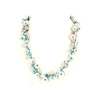 Collar Cinta con Perlas Anudadas