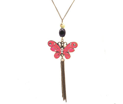 Cadena Dije Mariposa Esmaltada