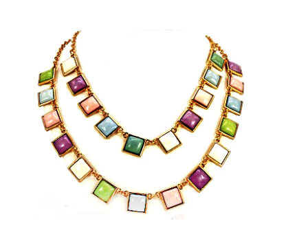 Collar Vueltas de Cadena con Piedras