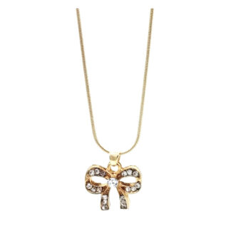 Cadena Vibora Dije Moño con Strass