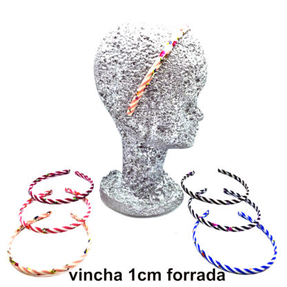 Vincha Forrada Rayas y Flores