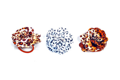 Flor Animal Print con Colita, Pico y Prendedor