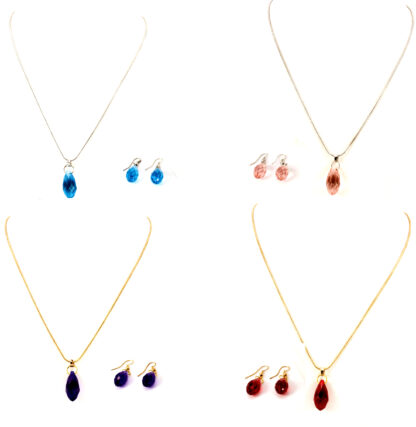 Collar y Aros con Piedras