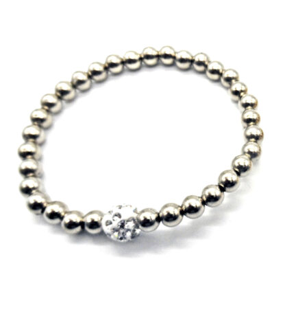 Pulsera Bolita Metal Elastizada con Bola de Fuego - Imagen 2