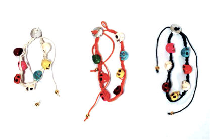 Pulsera Cordón con Dije Calavera