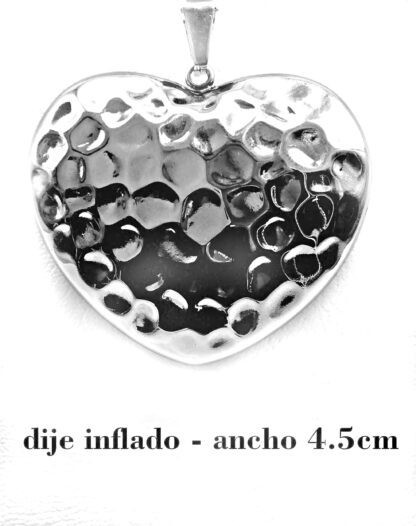 Dije Corazón Inflado Acero Quirúrgico