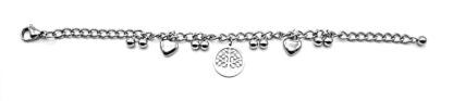 Pulsera Cadena Acero Quirúrgico con Dijes Acero Quirúrgico