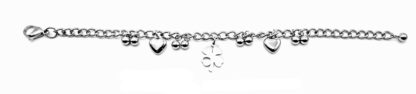Pulsera Cadena Acero Quirúrgico con Dijes Acero Quirúrgico