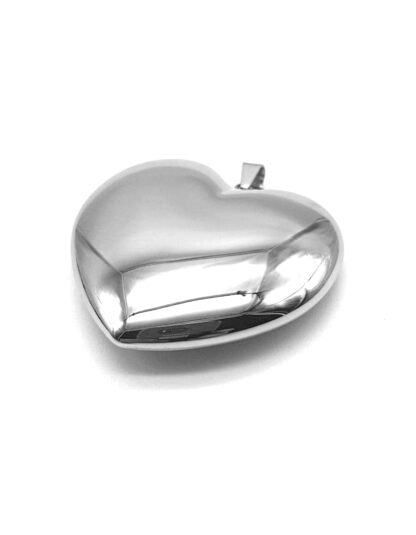 Dije Corazón Inflado Acero Quirúrgico - Alto 5cm.
