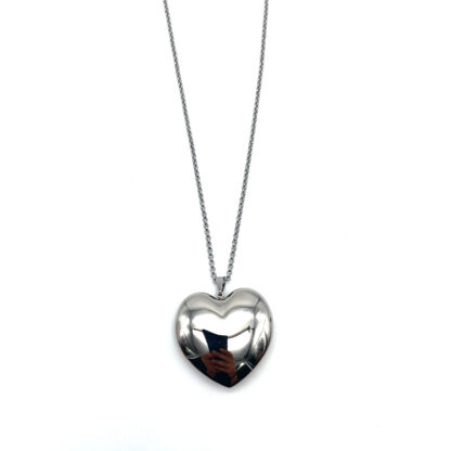 Acero Quirúrgico – Cadena 50cm. – Dije Corazón Inflado 5cm. - Imagen 2