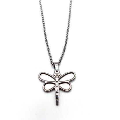 Acero Quirúrgico – Cadena 50cm. – Dije Libélula 3.9cm. - Imagen 2