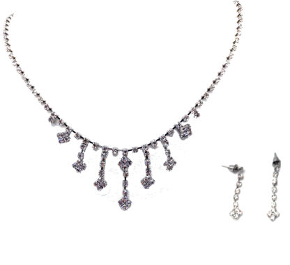 Set Collar y Aros con Strass
