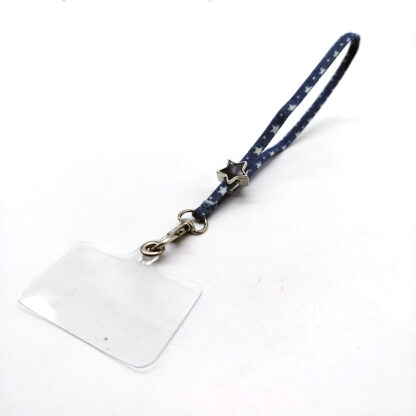 Strap Jean con Estrellas y Dije Estrella Esmaltado - Incluye Adaptador Universal Transparente