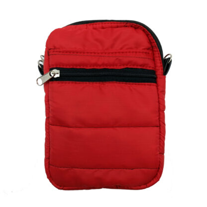 Porta Celular Matelasse para Colgar e Intercambiar Correas - Con División Interior y Bolsillo Exterior