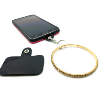 Strap Celular 1 Vuelta de Strass - Incluye Adaptador Universal Transparente
