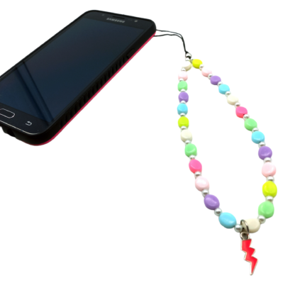 Strap Multicolor Pastel con Dije Rayo Esmaltado - Imagen 2
