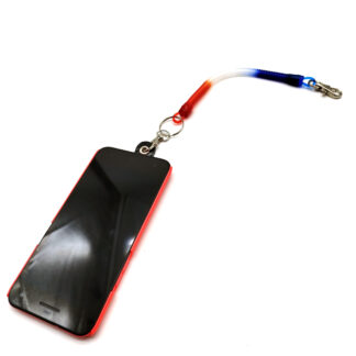 Sujetador Celular Resorte con 2 Mosquetones - Incluye Adaptador Universal Transparente