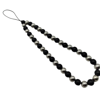 Strap Bolita Negro Plata