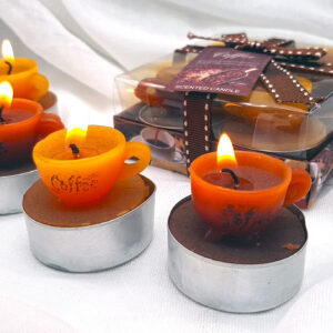 Velas con Forma Taza de Cafe Aromatica en Caja