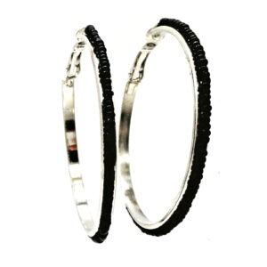 Aro Argolla 4,2cm. Con Mostacillas Color