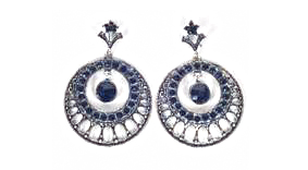 Aro Colgante Filigrana con Piedras