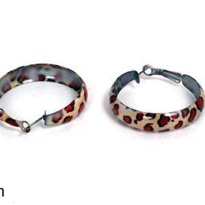 Aro Argolla 4cm. Metal Animal Print