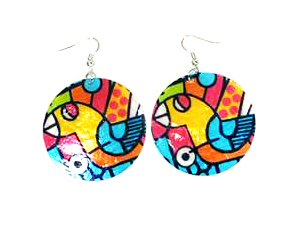 Aros Colgante Animales Multicolor Nácar