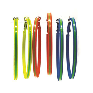 Aro Argolla Combinada Neón 6cm.