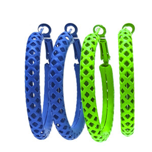 Aro Argolla Metal Calada Neón 4cm.