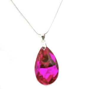 Cadena Víbora con Dije Piedra Facetada