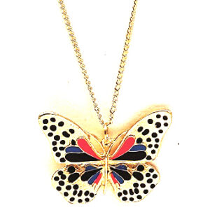 Cadena con Dije Mariposa Esmaltada