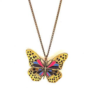 Cadena Dije Mariposa Esmaltada