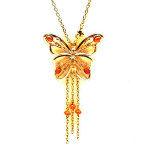 Cadena Dije Mariposa Esmaltada