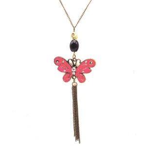 Cadena Dije Mariposa Esmaltada