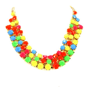 Gargantilla Piedras Neón Engarzadas