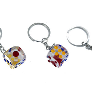 Llavero Dado Transparente