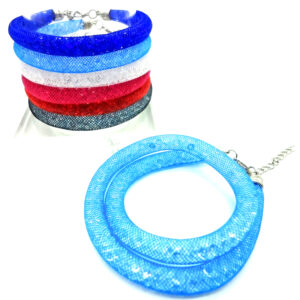 Pulsera 2 Vueltas Red con Multi Cristales Dentro