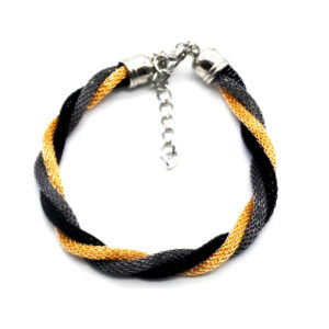 Pulsera Cadena Enlazada Combinada