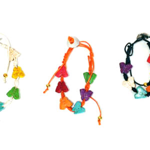 Pulsera Cordón con Dijes Mariposa
