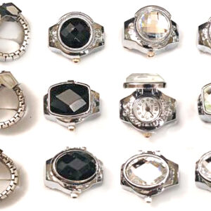 Anillo Reloj Piedra Retractil Malla Elastizada